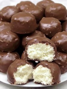 Kokosnuss- und Schokoladenbällchen